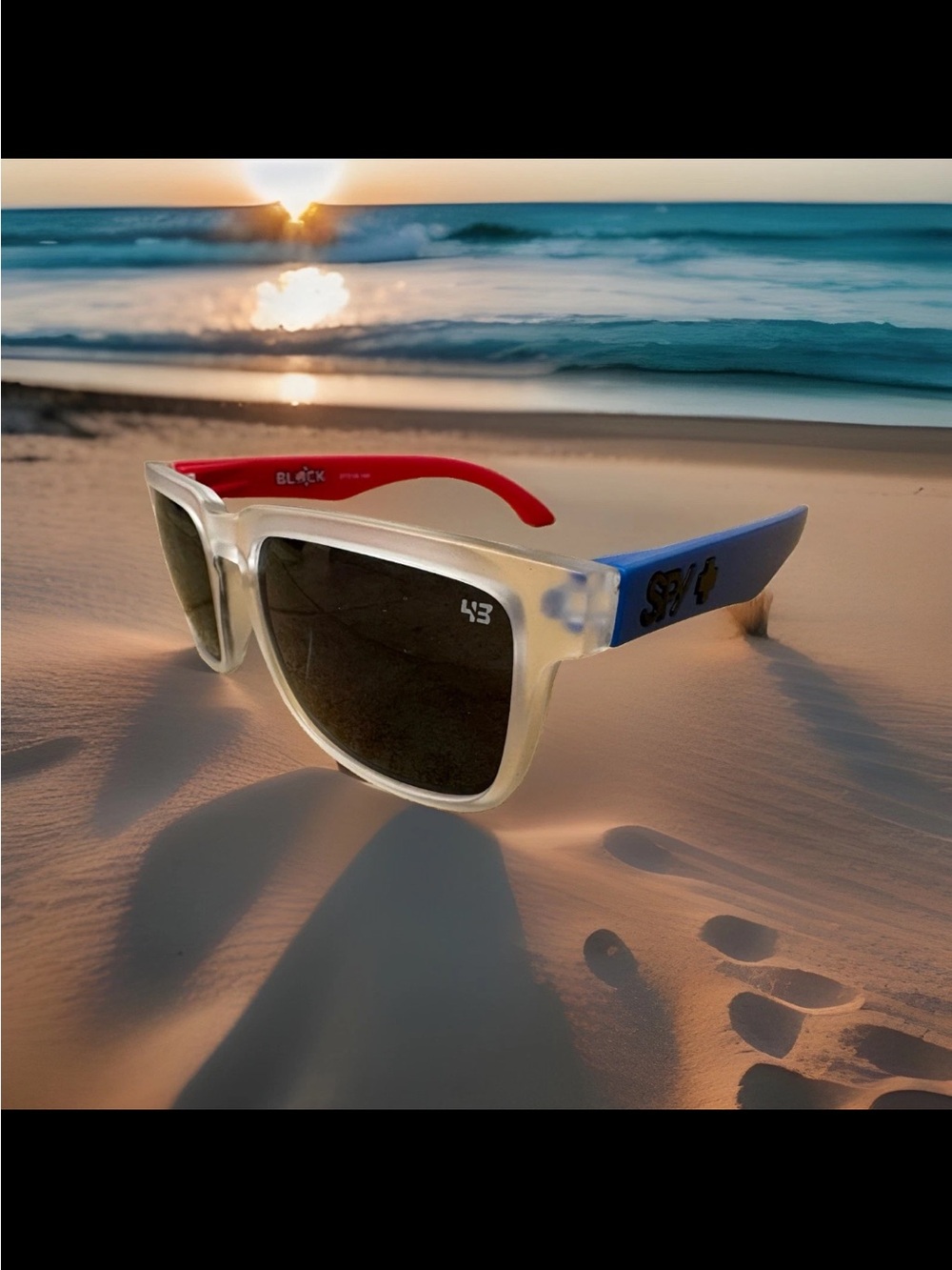 SPY+ Red White and Blue Frame Sunglasses